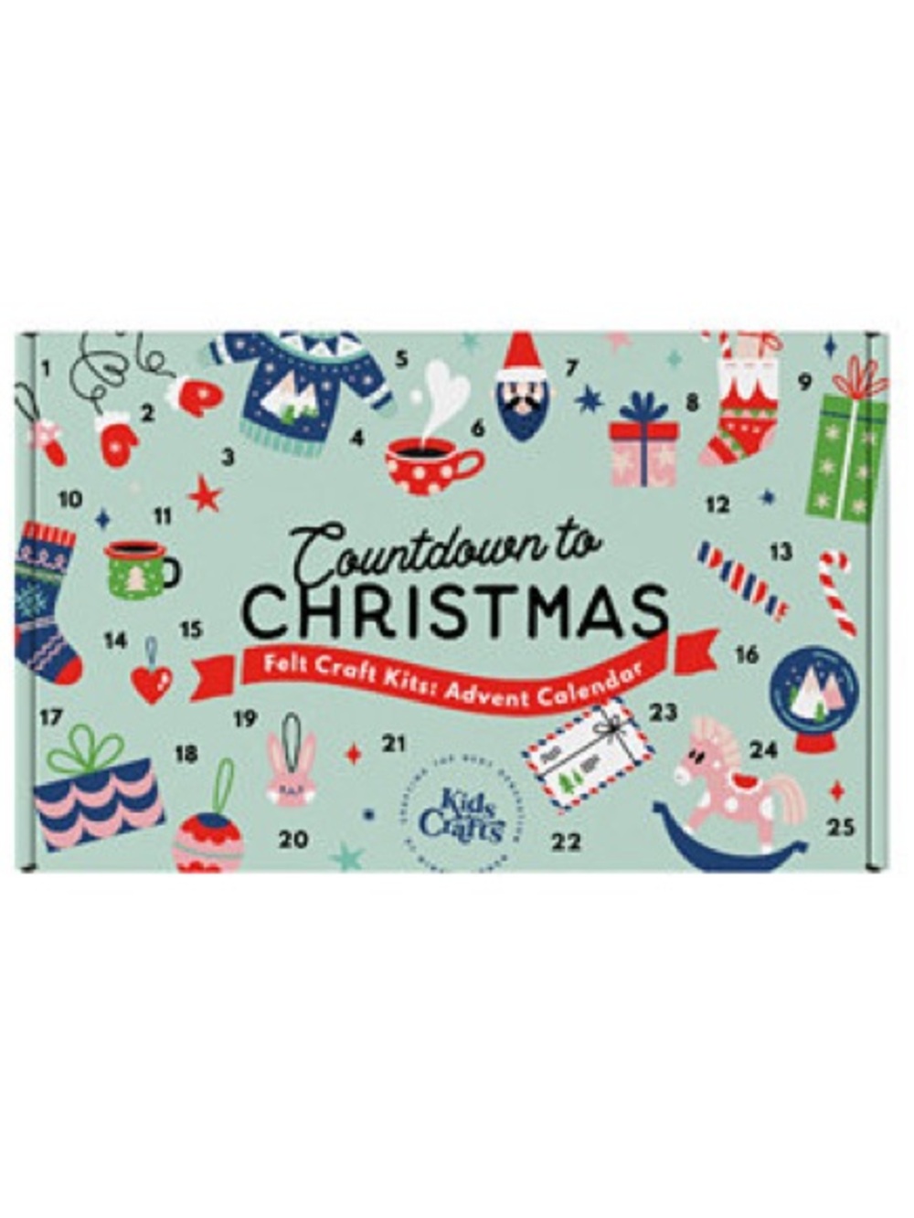 Kids Crafts Countdown to Christmas Felt Craft Advent Calendar NWT